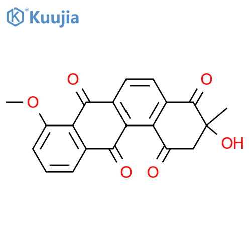 Benz[a]anthracene-1,4,7,12-tetrone, 2,3-dihydro-3-hydroxy-8-methoxy-3-methyl-, (-)- structure