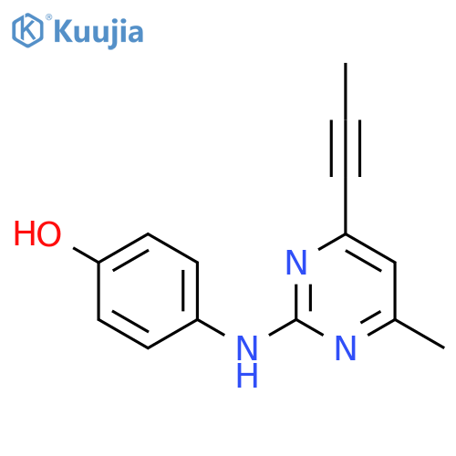 Phenol, 4-[[4-methyl-6-(1-propynyl)-2-pyrimidinyl]amino]- structure