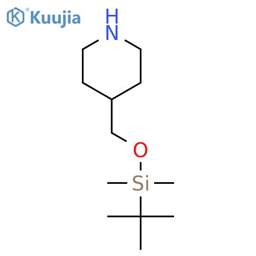 4-{(tert-Butyldimethylsilyl)oxymethyl}piperidine structure