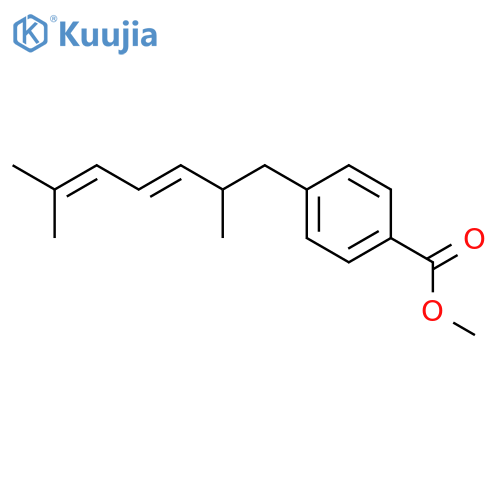 Benzoic acid, 4-(2,6-dimethyl-3,5-heptadienyl)-, methyl ester structure