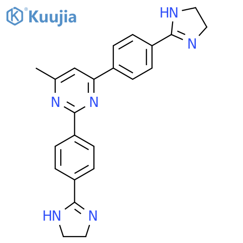 PYRIMIDINE, 2,4-BIS[4-(4,5-DIHYDRO-1H-IMIDAZOL-2-YL)PHENYL]-6-METHYL- structure