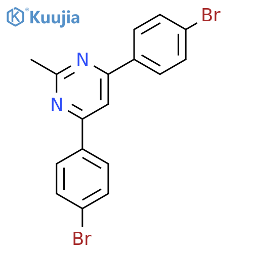 Pyrimidine, 4,6-bis(4-bromophenyl)-2-methyl- structure