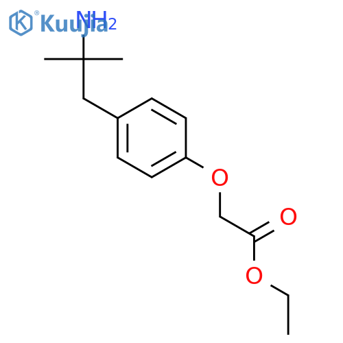 Acetic acid, [4-(2-amino-2-methylpropyl)phenoxy]-, ethyl ester structure