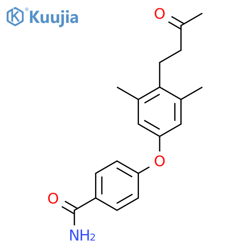 Benzamide, 4-[3,5-dimethyl-4-(3-oxobutyl)phenoxy]- structure