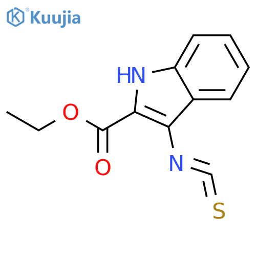 1H-Indole-2-carboxylic acid, 3-isothiocyanato-, ethyl ester structure