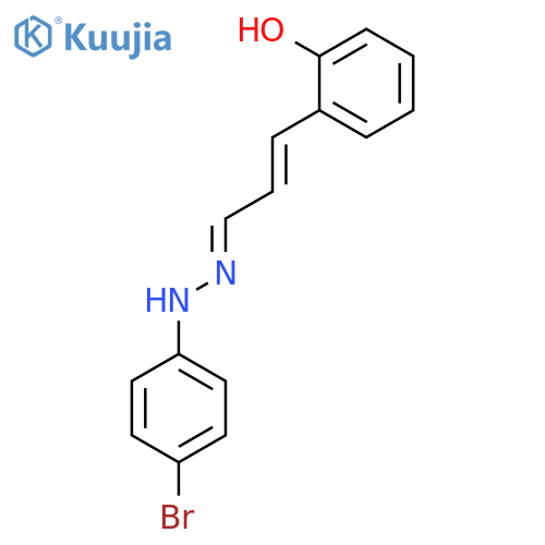 2-Propenal, 3-(2-hydroxyphenyl)-, (4-bromophenyl)hydrazone structure