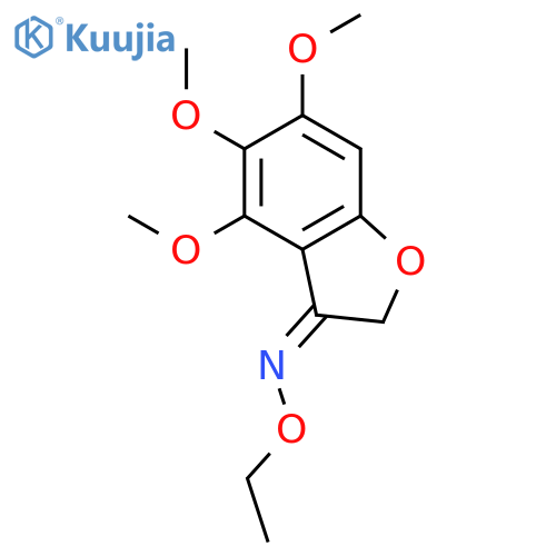 3(2H)-Benzofuranone, 4,5,6-trimethoxy-, O-ethyloxime structure