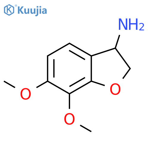 6,7-dimethoxy-2,3-dihydro-1-benzofuran-3-amine structure
