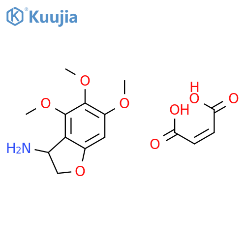 3-Benzofuranamine, 2,3-dihydro-4,5,6-trimethoxy-, (2Z)-2-butenedioate(1:1) structure
