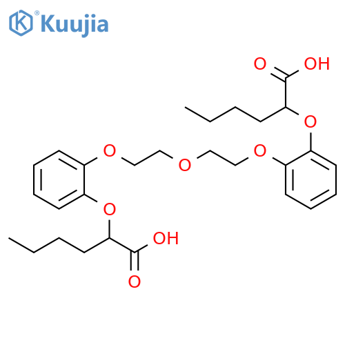 Hexanoic acid, 2,2'-[oxybis(2,1-ethanediyloxy-2,1-phenyleneoxy)]bis- structure