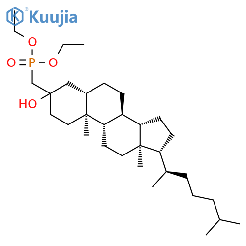 Phosphonic acid, [[(5a)-3-hydroxycholestan-3-yl]methyl]-, diethyl ester structure