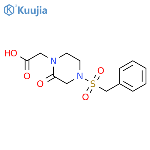 1-Piperazineacetic acid, 2-oxo-4-[(phenylmethyl)sulfonyl]- structure