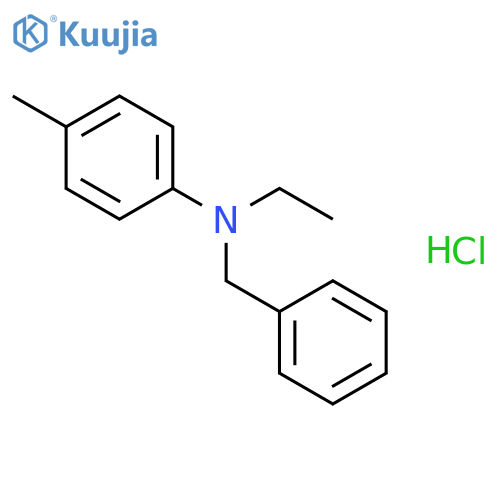 Benzenemethanamine, N-ethyl-N-(4-methylphenyl)-, hydrochloride structure
