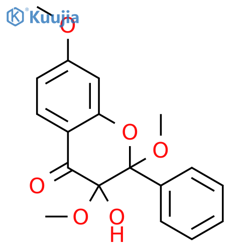 3-hydroxy-2,3,7-trimethoxy-2-phenyl-2,3-dihydro-4H-chromen-4-one structure