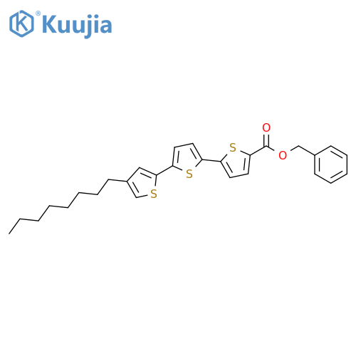 [2,2':5',2''-Terthiophene]-5-carboxylic acid, 4''-octyl-, phenylmethyl ester structure