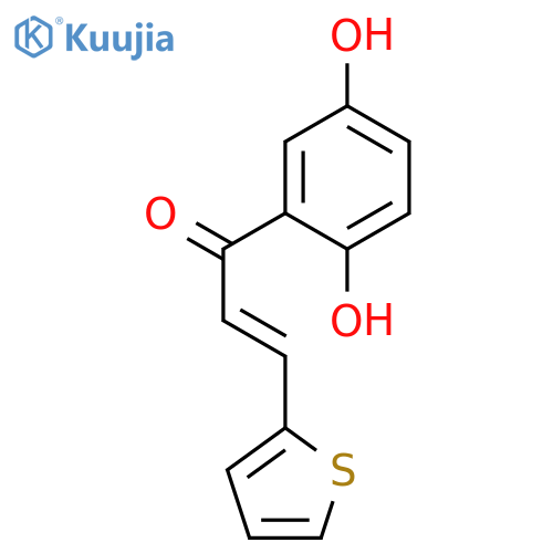 2-Propen-1-one, 1-(2,5-dihydroxyphenyl)-3-(2-thienyl)-, (E)- structure