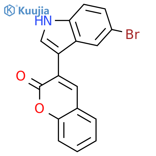 2H-1-Benzopyran-2-one, 3-(5-bromo-1H-indol-3-yl)- structure