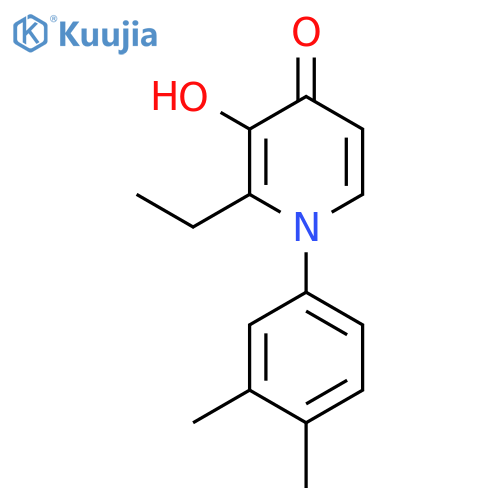 4(1H)-Pyridinone, 1-(3,4-dimethylphenyl)-2-ethyl-3-hydroxy- structure