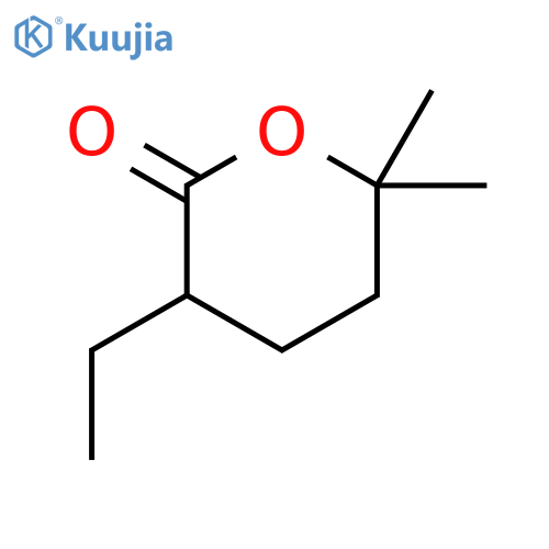 2H-Pyran-2-one, 3-ethyltetrahydro-6,6-dimethyl- structure