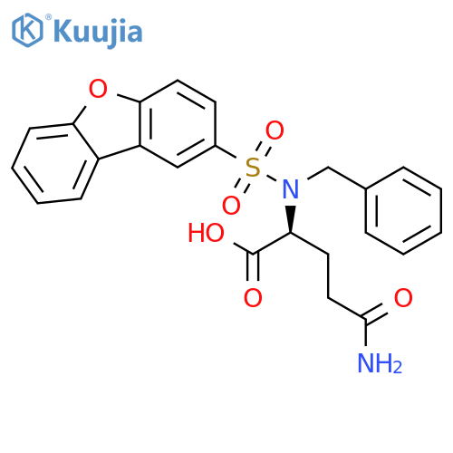 L-Glutamine, N2-(2-dibenzofuranylsulfonyl)-N-(phenylmethyl)- structure