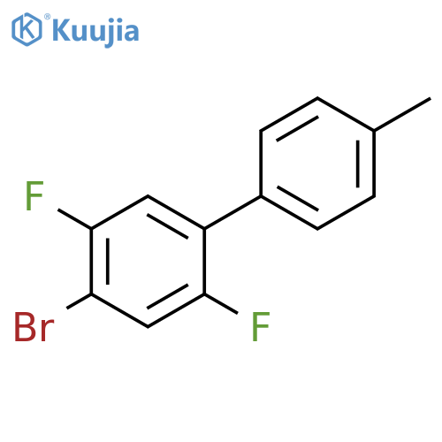 4-Bromo-2,5-difluoro-4'-methyl-1,1'-biphenyl structure