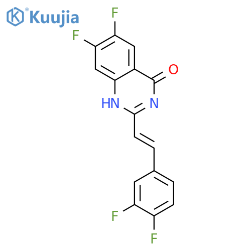 4(1H)-Quinazolinone, 2-[2-(3,4-difluorophenyl)ethenyl]-6,7-difluoro- structure