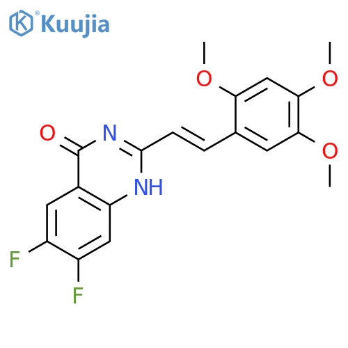 4(1H)-Quinazolinone, 6,7-difluoro-2-[2-(2,4,5-trimethoxyphenyl)ethenyl]- structure