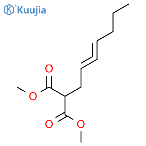 Propanedioic acid, 2-(2,3-heptadien-1-yl)-, 1,3-dimethyl ester structure