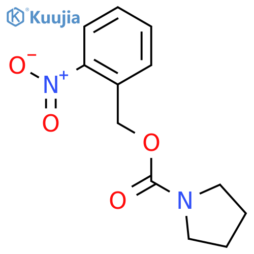 1-Pyrrolidinecarboxylic acid, (2-nitrophenyl)methyl ester structure