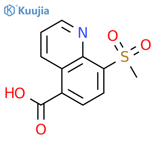 5-Quinolinecarboxylic  acid,  8-(methylsulfonyl)- structure