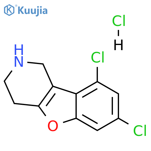 7,9-dichloro-1,2,3,4-tetrahydrobenzofuro[3,2-c]pyridine hydrochloride structure