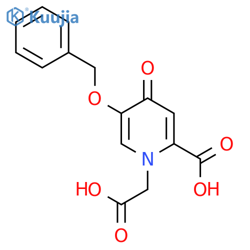 1(4H)-Pyridineacetic acid, 2-carboxy-4-oxo-5-(phenylmethoxy)- structure
