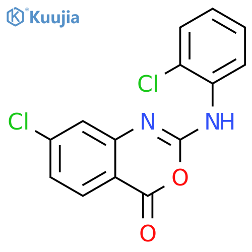 4H-3,1-Benzoxazin-4-one, 7-chloro-2-[(2-chlorophenyl)amino]- structure
