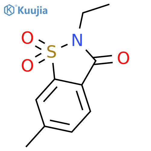 1,2-Benzisothiazol-3(2H)-one, 2-ethyl-6-methyl-, 1,1-dioxide structure