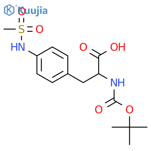 (S)-2-((tert-Butoxycarbonyl)amino)-3-(4-(methylsulfonamido)phenyl)propanoic acid structure
