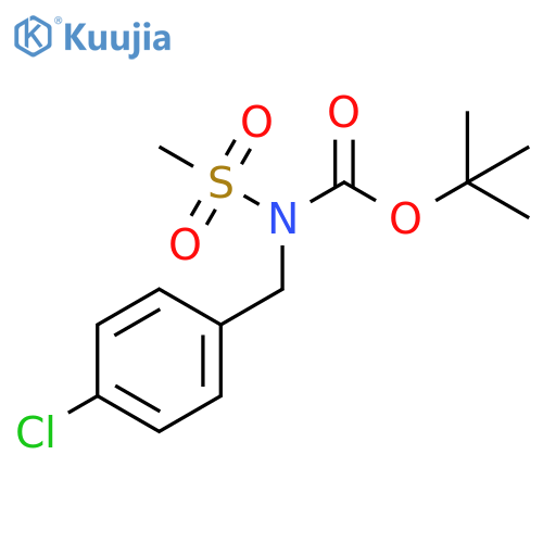 tert-butyl N-[(4-chlorophenyl)methyl]-N-methanesulfonylcarbamate structure