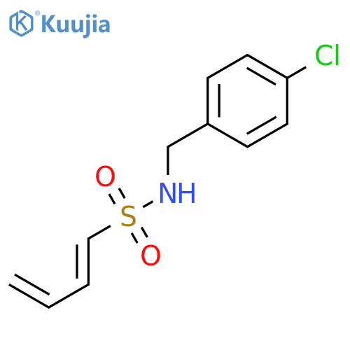 1,3-Butadiene-1-sulfonamide, N-[(4-chlorophenyl)methyl]-, (1E)- structure