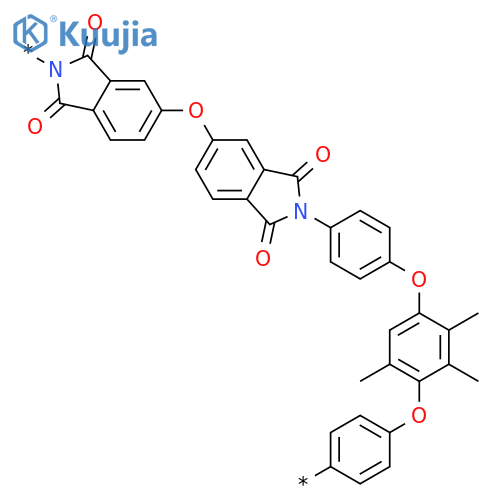 Poly[(1,3-dihydro-1,3-dioxo-2H-isoindole-2,5-diyl)oxy(1,3-dihydro-1,3-dioxo-2H-isoindole-5,2-diyl)-1,4-phenyleneoxy(trimethyl-1,4-phenylene)oxy-1,4-phenylene] structure