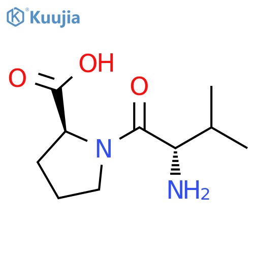 (2S)-1-(2S)-2-amino-3-methylbutanoylpyrrolidine-2-carboxylic acid structure