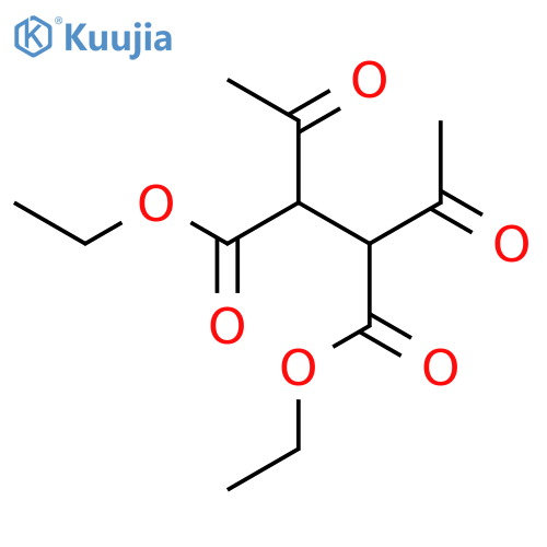 Butanedioic acid,2,3-diacetyl-, 1,4-diethyl ester structure