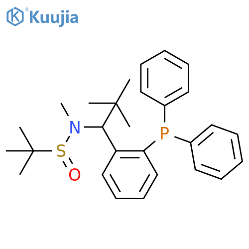 (R)-N-[(R)-1-[2-(Diphenylphosphino)phenyl]-2,2-dimethylpropyl]-N,2-dimethylpropane-2-sulfinamide structure
