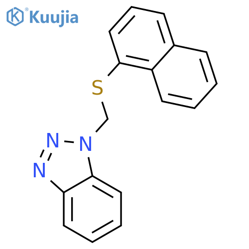 1H-Benzotriazole, 1-[(1-naphthalenylthio)methyl]- structure