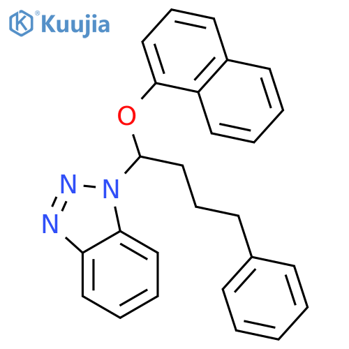 1H-Benzotriazole, 1-[1-(1-naphthalenyloxy)-4-phenylbutyl]- structure