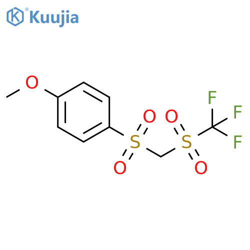 1-methoxy-4-trifluoromethanesulfonylmethanesulfonylbenzene structure