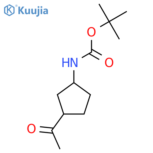 Tert-butyl N-(3-acetylcyclopentyl)carbamate structure