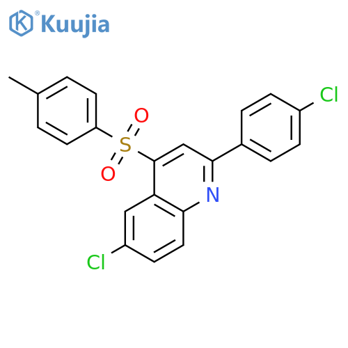 Quinoline, 6-chloro-2-(4-chlorophenyl)-4-[(4-methylphenyl)sulfonyl]- structure