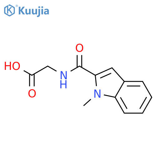 2-[(1-Methylindole-2-carbonyl)amino]acetic acid structure