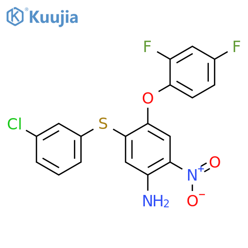 Benzenamine, 5-[(3-chlorophenyl)thio]-4-(2,4-difluorophenoxy)-2-nitro- structure