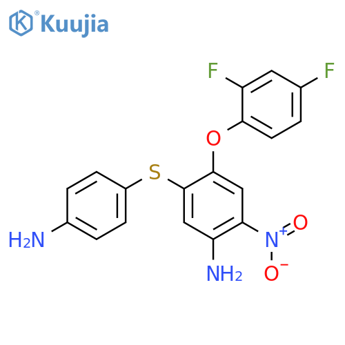 Benzenamine, 5-[(4-aminophenyl)thio]-4-(2,4-difluorophenoxy)-2-nitro- structure