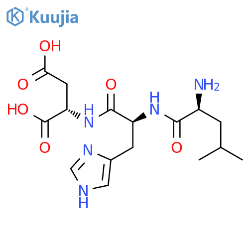 L-Aspartic acid, L-leucyl-L-histidyl- structure